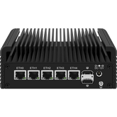 Intel N100 Fanless Mini PC 5xIntel i226-V 2.5GbE 2xHDMI DP Type-C Triple Displays Soft Router